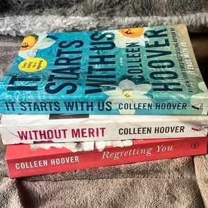 Colleen Hoover Book Bundle - It Starts With Us - Without Merit - Regretting You